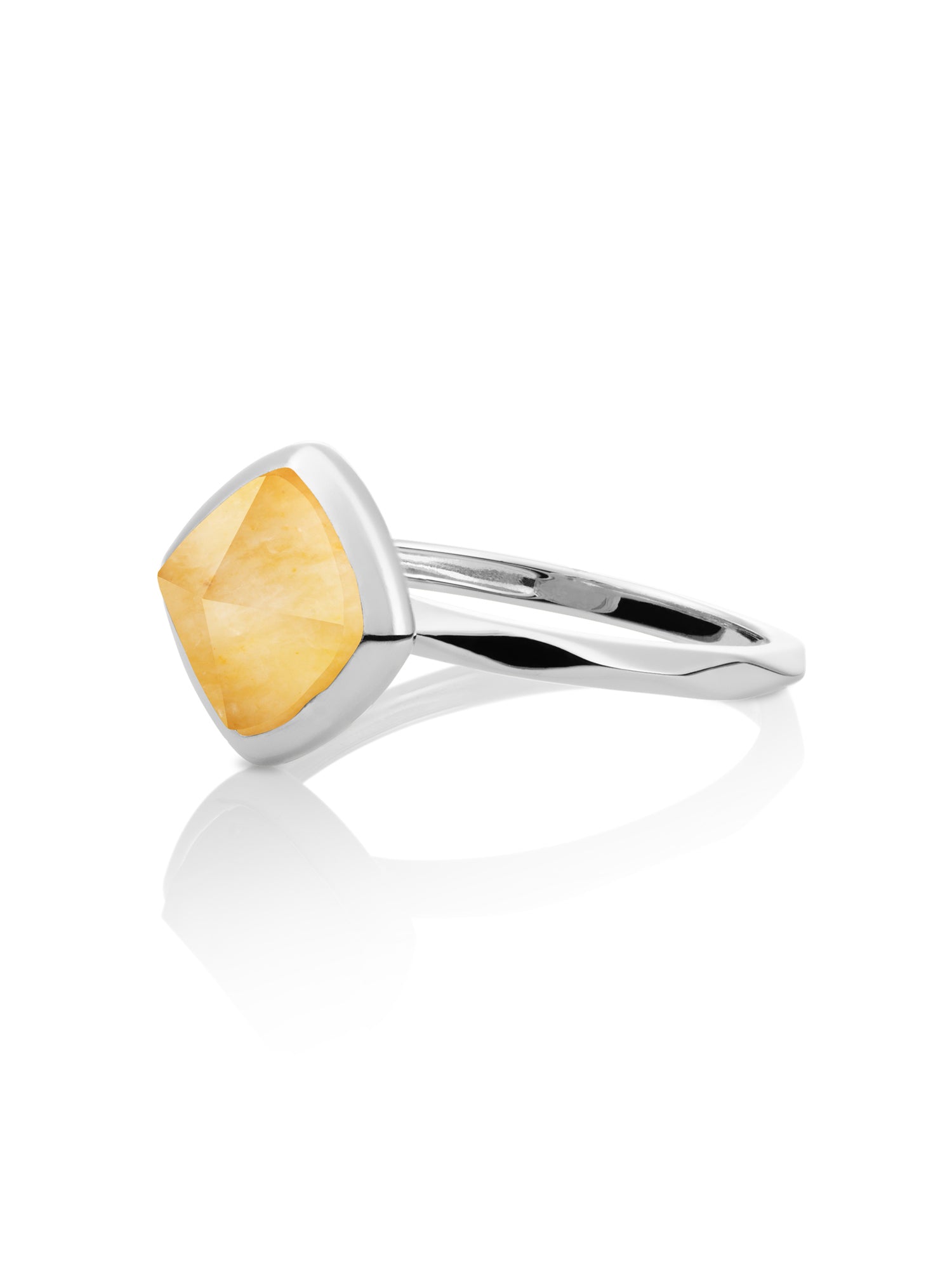 Edge Ring Yellow Jade Zilver - 52