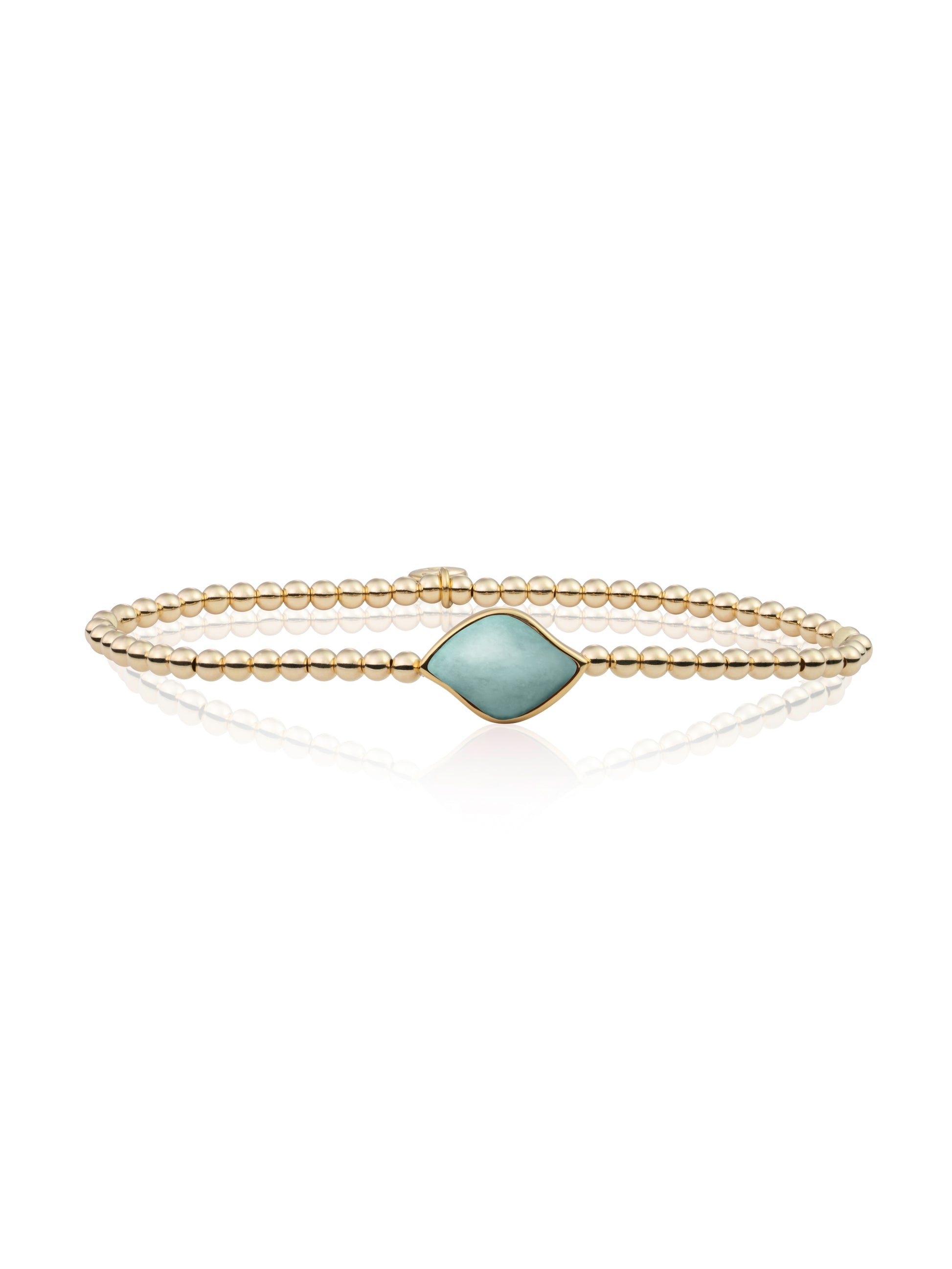 Blossom Armband Amazonite - Gold Plated