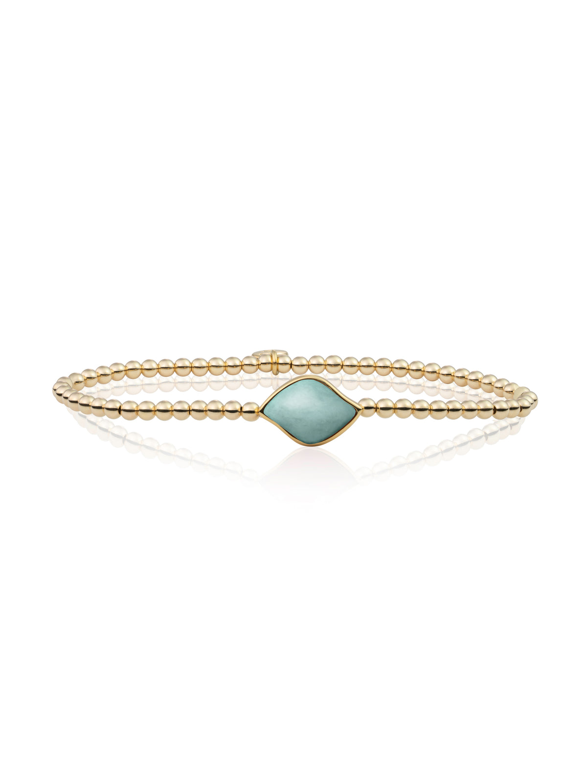 Blossom Armband Amazonite - Gold Plated