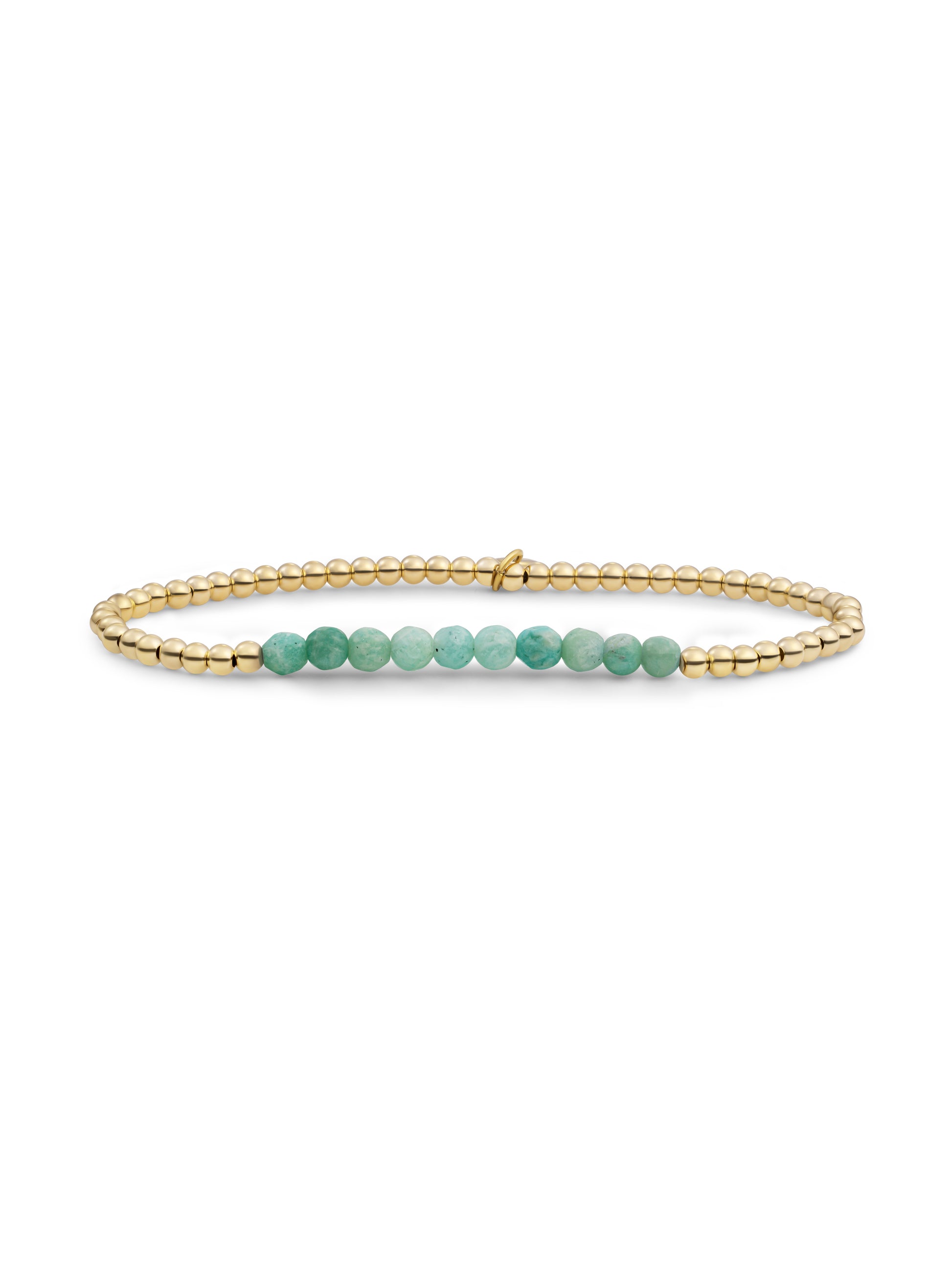Universe Armband Rich Green Amazonite - Gold Plated