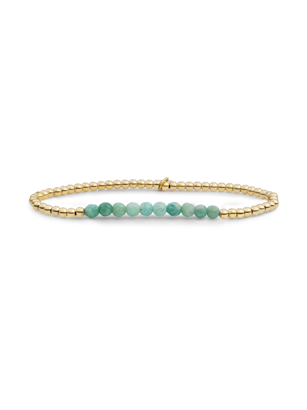 Universe Armband Rich Green Amazonite - Gold Plated
