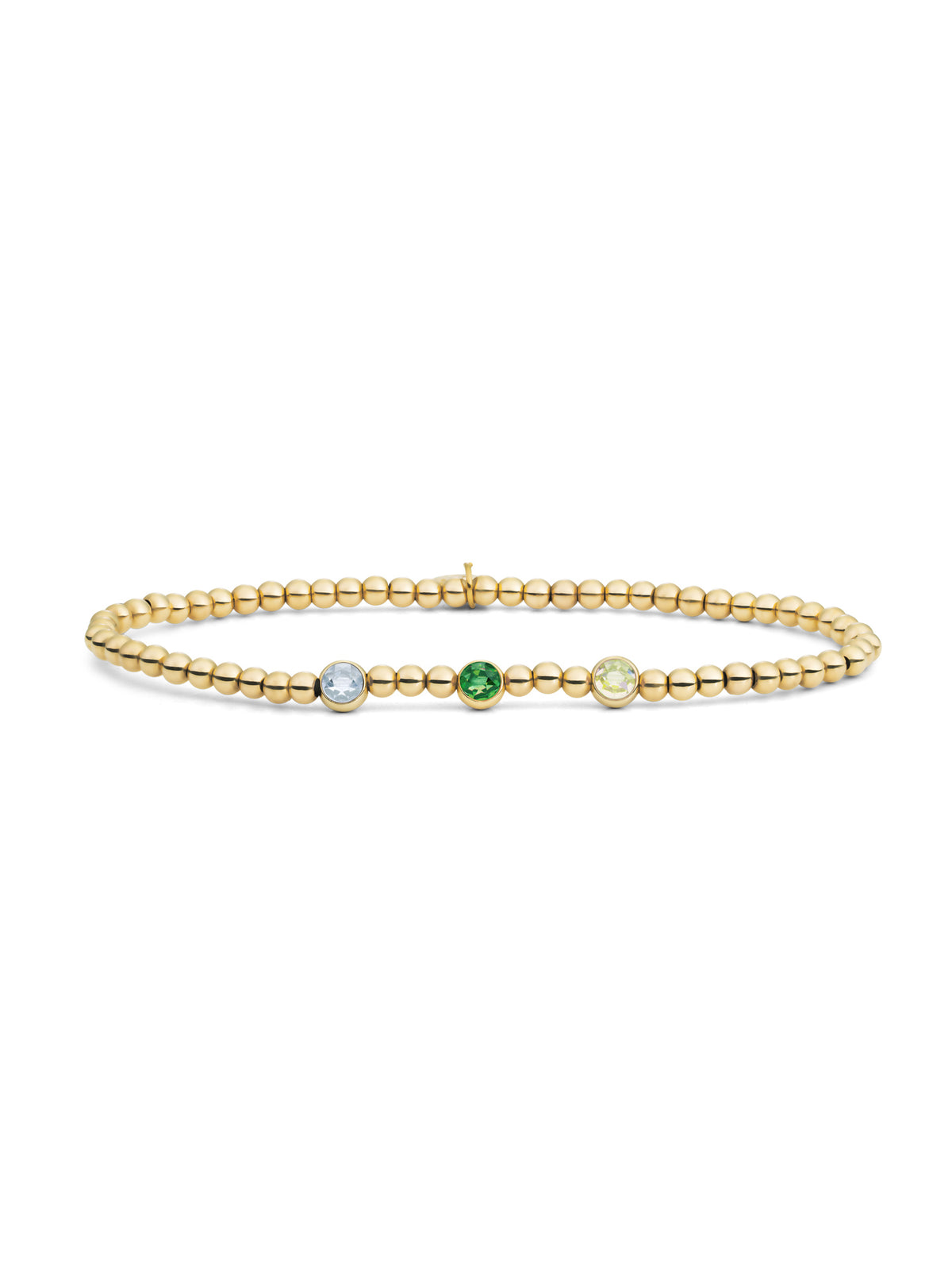 Zirconia Armband Groen - Gold Plated