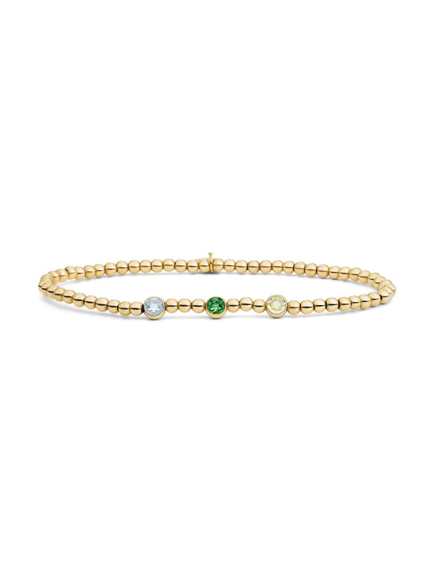 Zirconia Armband Groen - Gold Plated