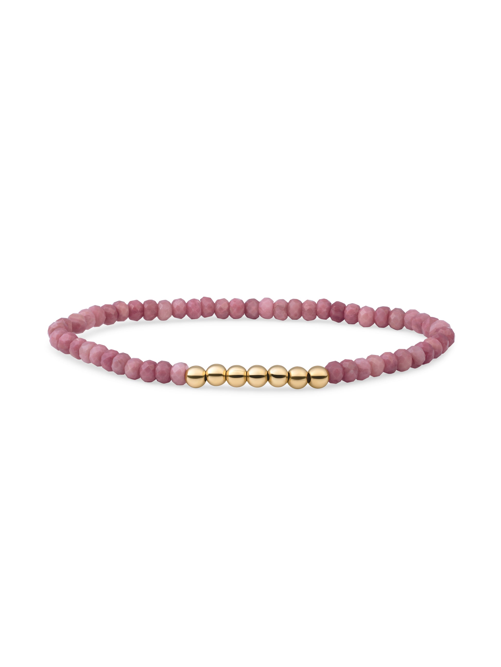 Reverse Universe Armband Pink Rhodonite - Gold Plated