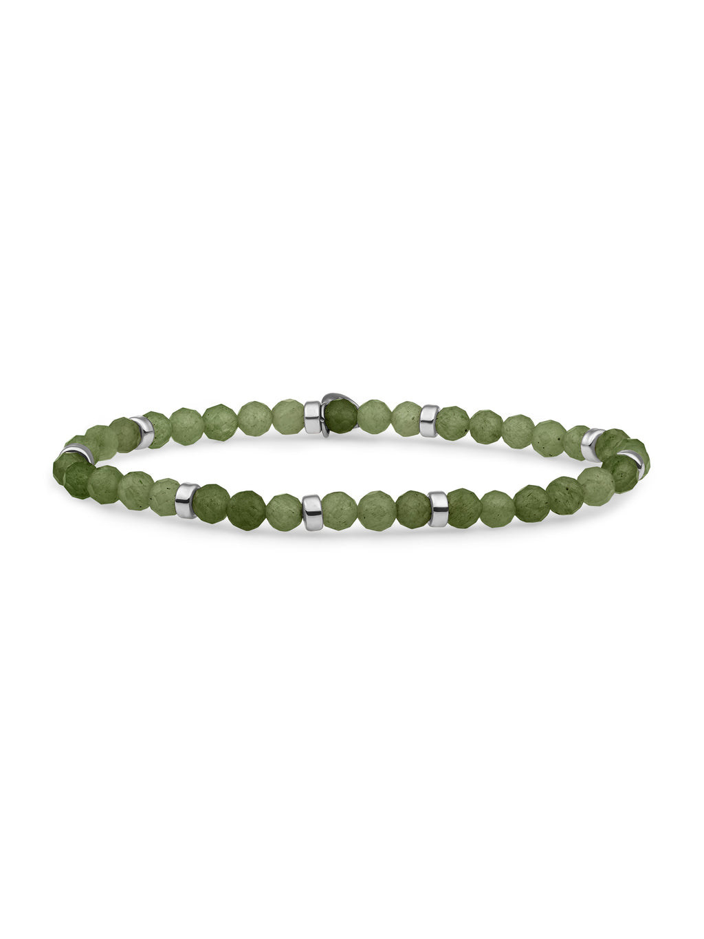 Roundel Interstellar Armband Lime Jade - Rhodium Plated