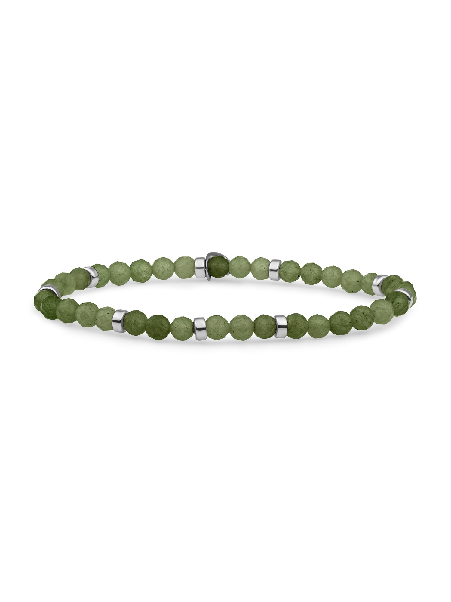Roundel Interstellar Armband Lime Jade - Rhodium Plated