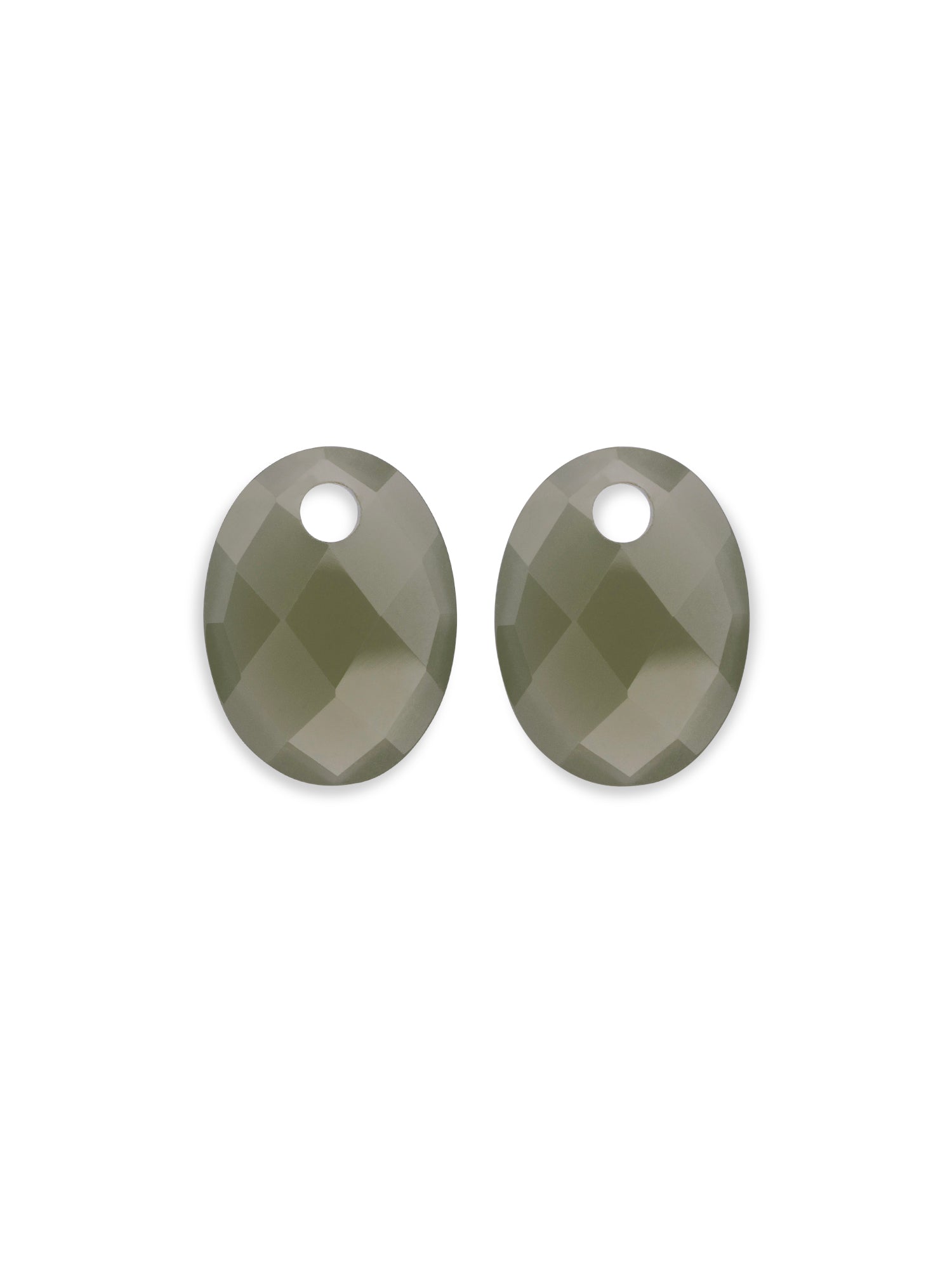 Oorbel Edelstenen Medium Oval Lime Jade - Oorbel Edelstenen Medium Oval Lime Jade