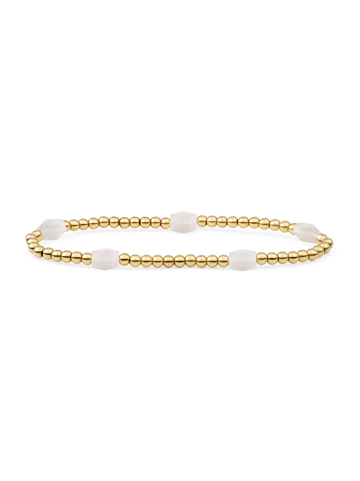 Reverse Edge Mix Armband Moonstone - Gold Plated