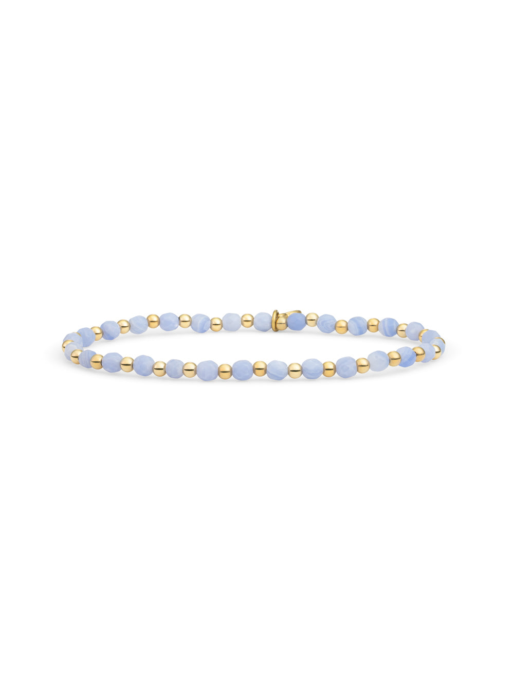 Interstellar Armband Blue Lace Agate - Gold Plated