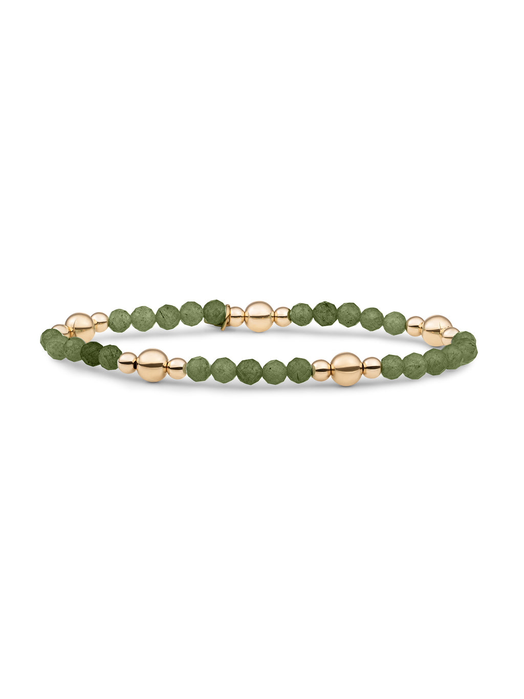 Bold Mix Armband Lime Jade - Gold Plated