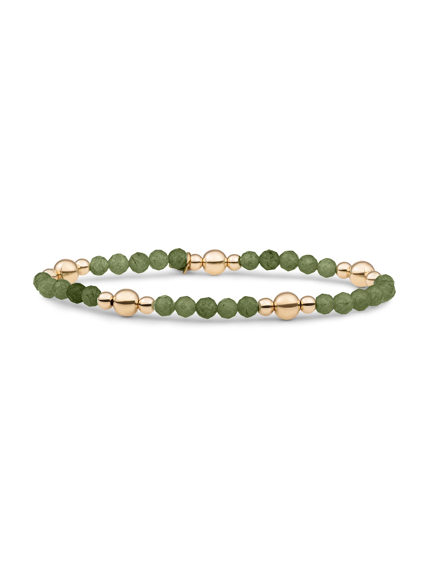 Bold Mix Armband Lime Jade - Gold Plated