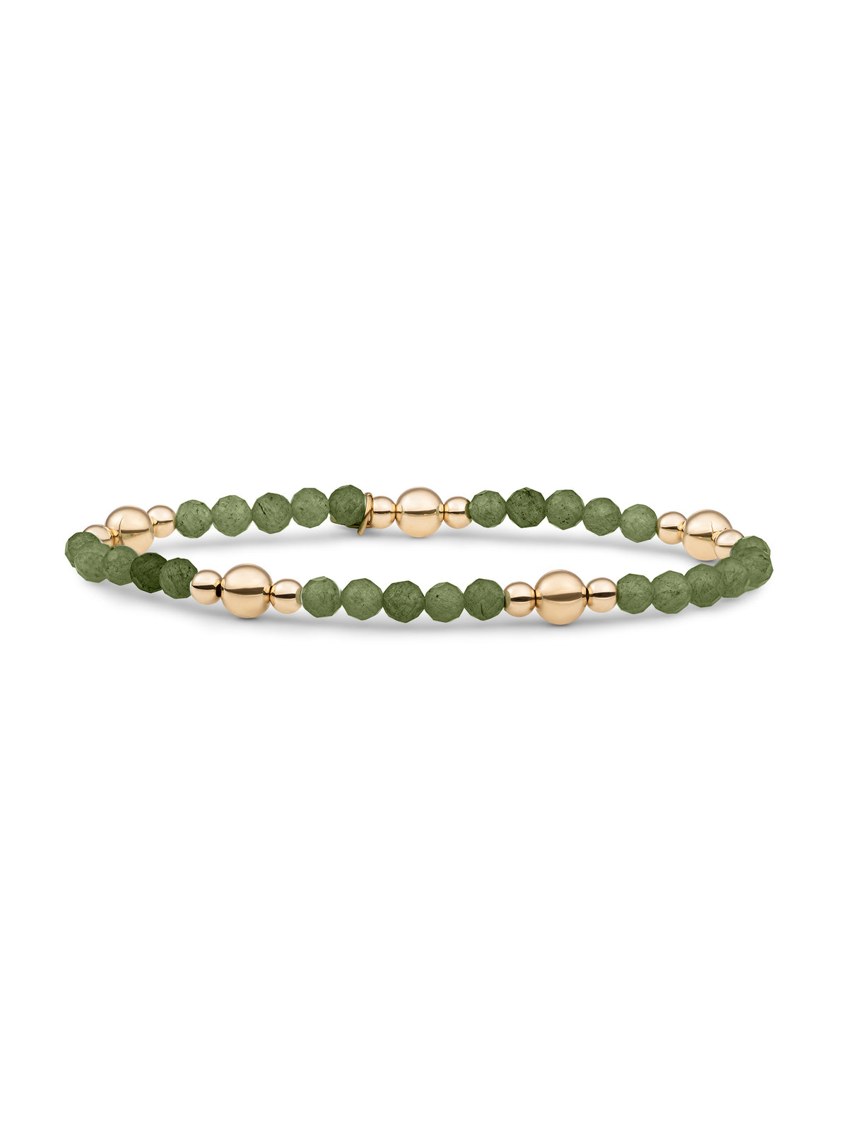 Bold Mix Armband Lime Jade - Gold Plated