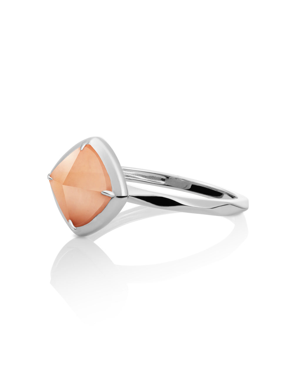 Edge Ring Peach Rhodonite Zilver - 52