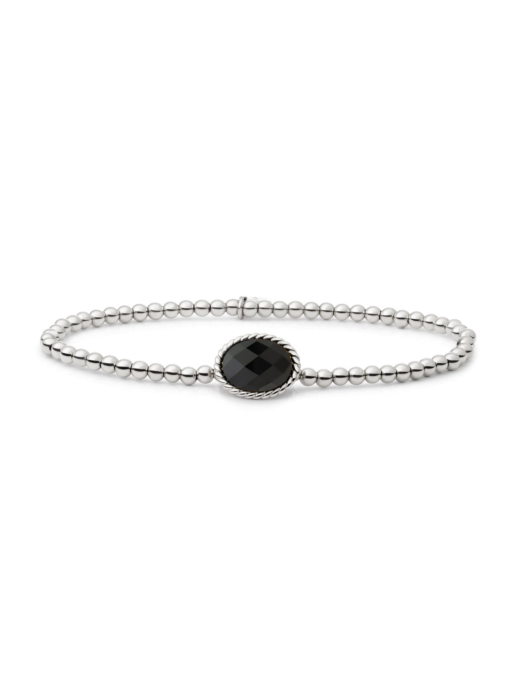 Twist Armband Onyx - 0.00 / 0.00 / Rhodium Plated
