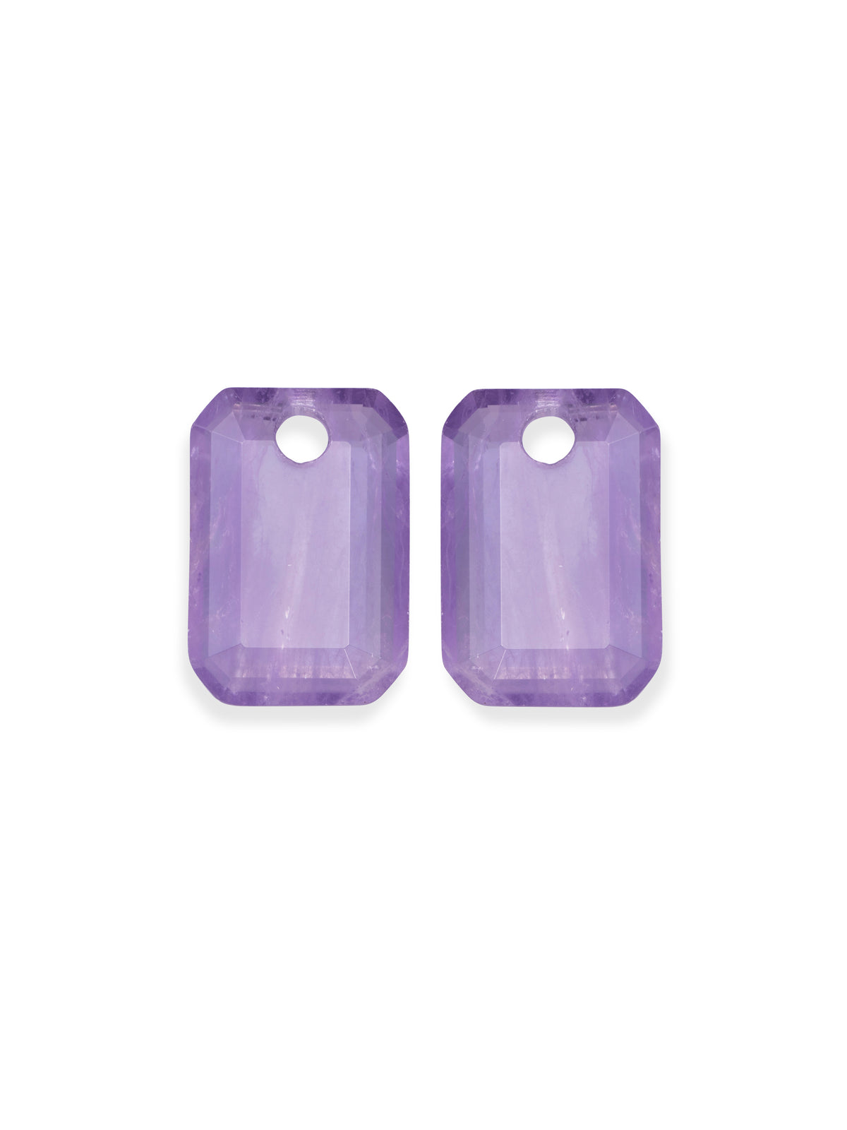 Oorbel Edelstenen Baguette Amethyst - Oorbel Edelstenen Baguette Amethyst