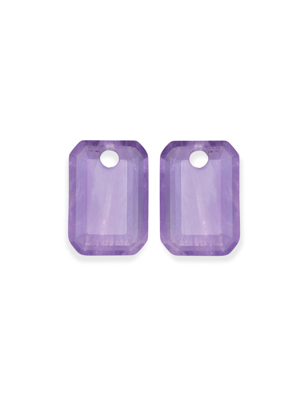 Oorbel Edelstenen Baguette Amethyst - Oorbel Edelstenen Baguette Amethyst