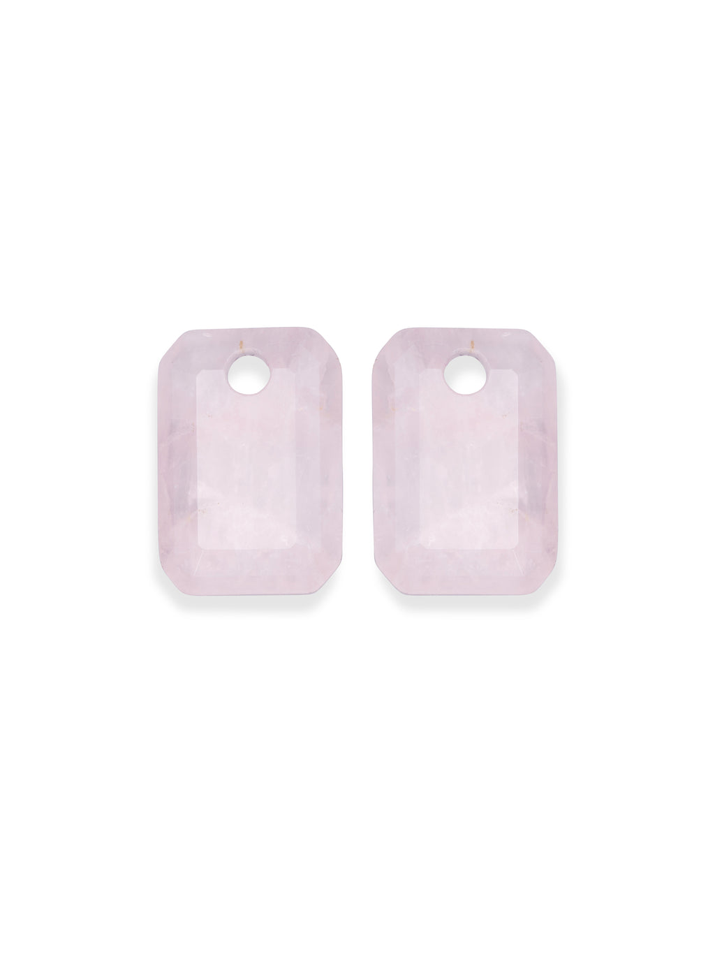 Oorbel Edelstenen Baguette Rose Quartz - Oorbel Edelstenen Baguette Rose Quartz