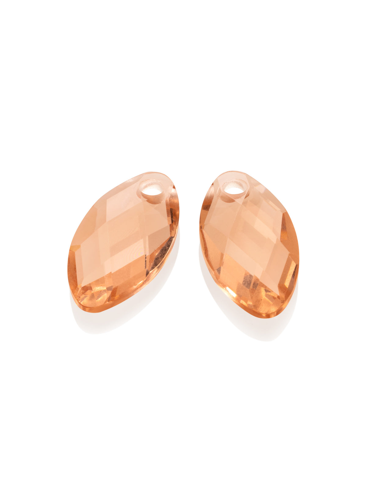 Oorbel Edelstenen Leaf Champagne Quartz - Oorbel Edelstenen Leaf Champagne Quartz