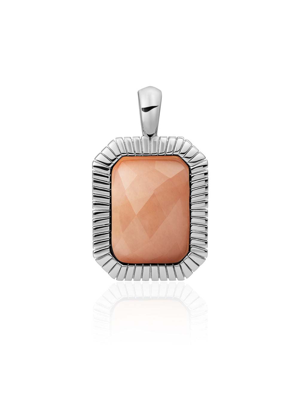 Baguette Pendant Peach Rhodonite - 0.00 / 0.00 / Gold Plated