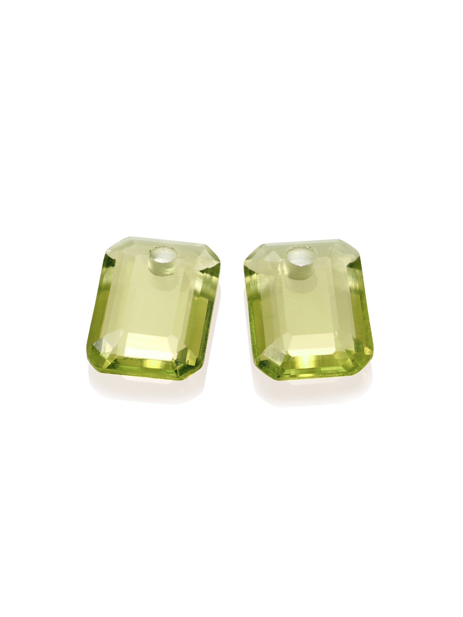 Oorbel Edelstenen Baguette Lemon Quartz - Oorbel Edelstenen Baguette Lemon Quartz