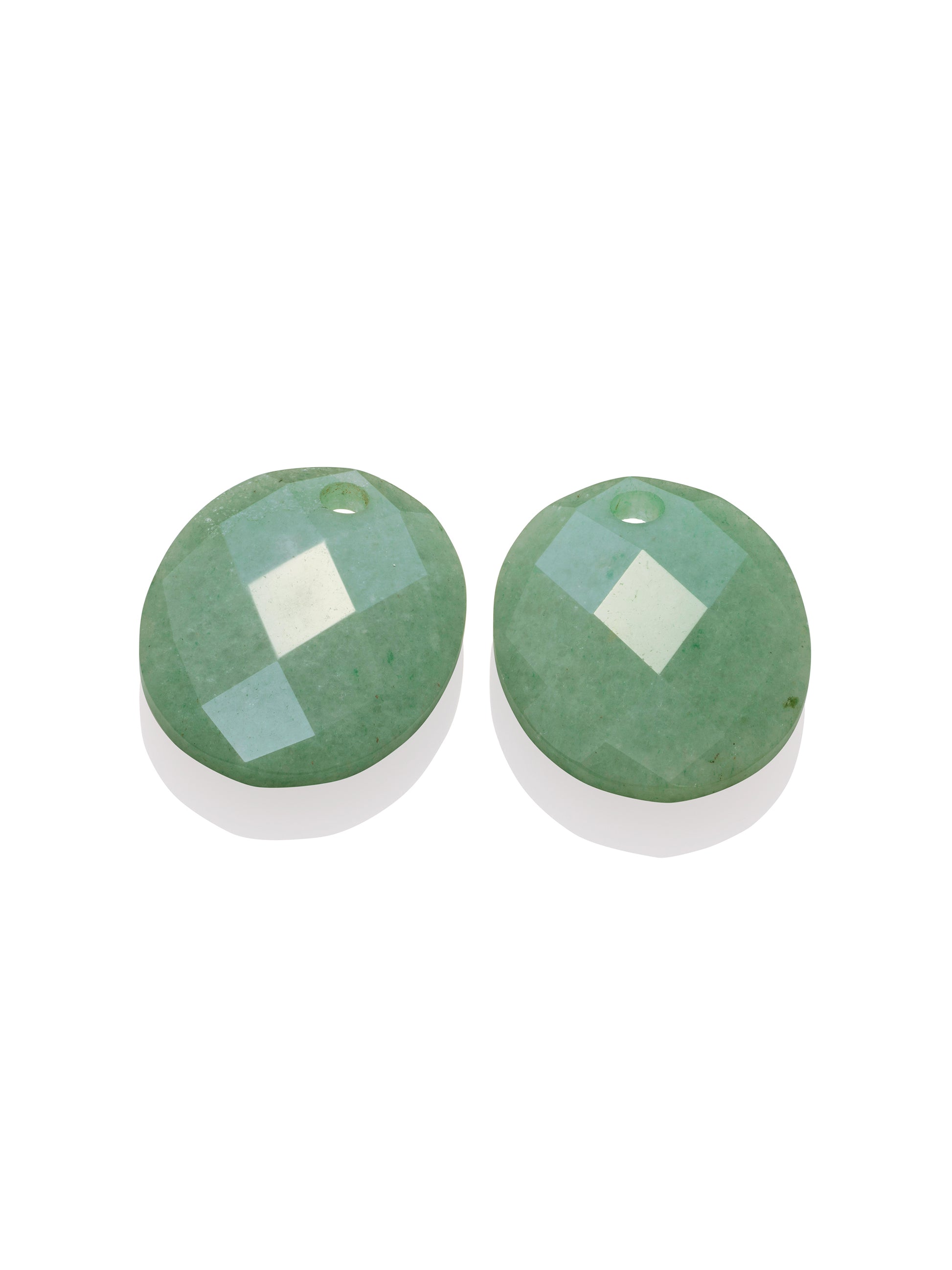 Oorbel Edelstenen Large Oval Green Aventurine - Oorbel Edelstenen Large Oval Green Aventurine