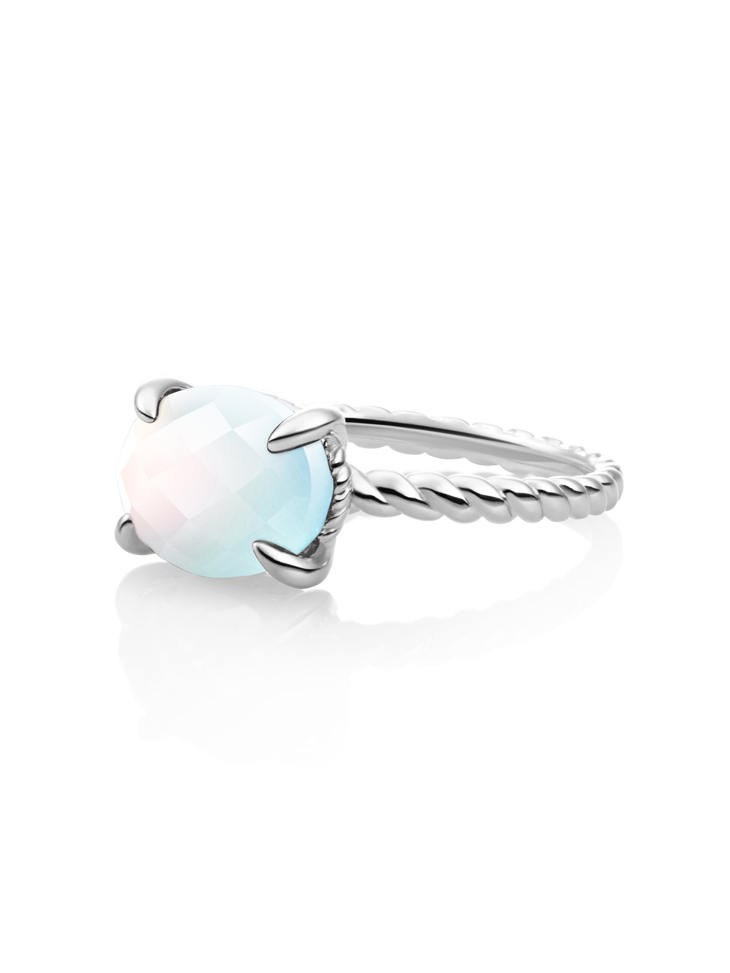 Twist Ring Opalite Zilver - 54