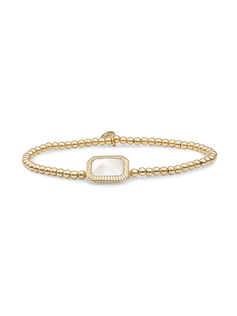 Baguette Armband Mother of Pearl - Gold Plated