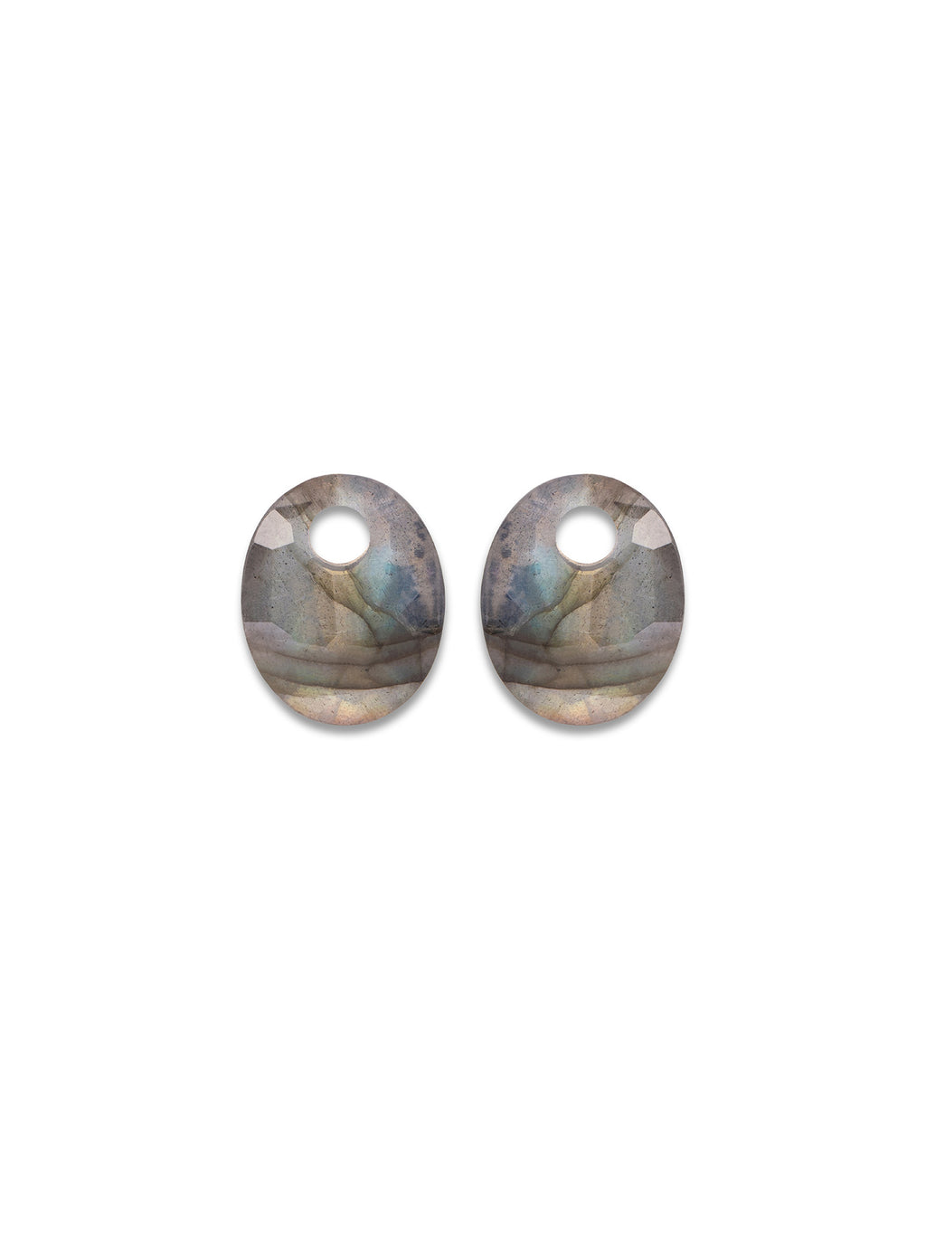 Oorbel Edelstenen Small Oval Labradorite - Oorbel Edelstenen Small Oval Labradorite