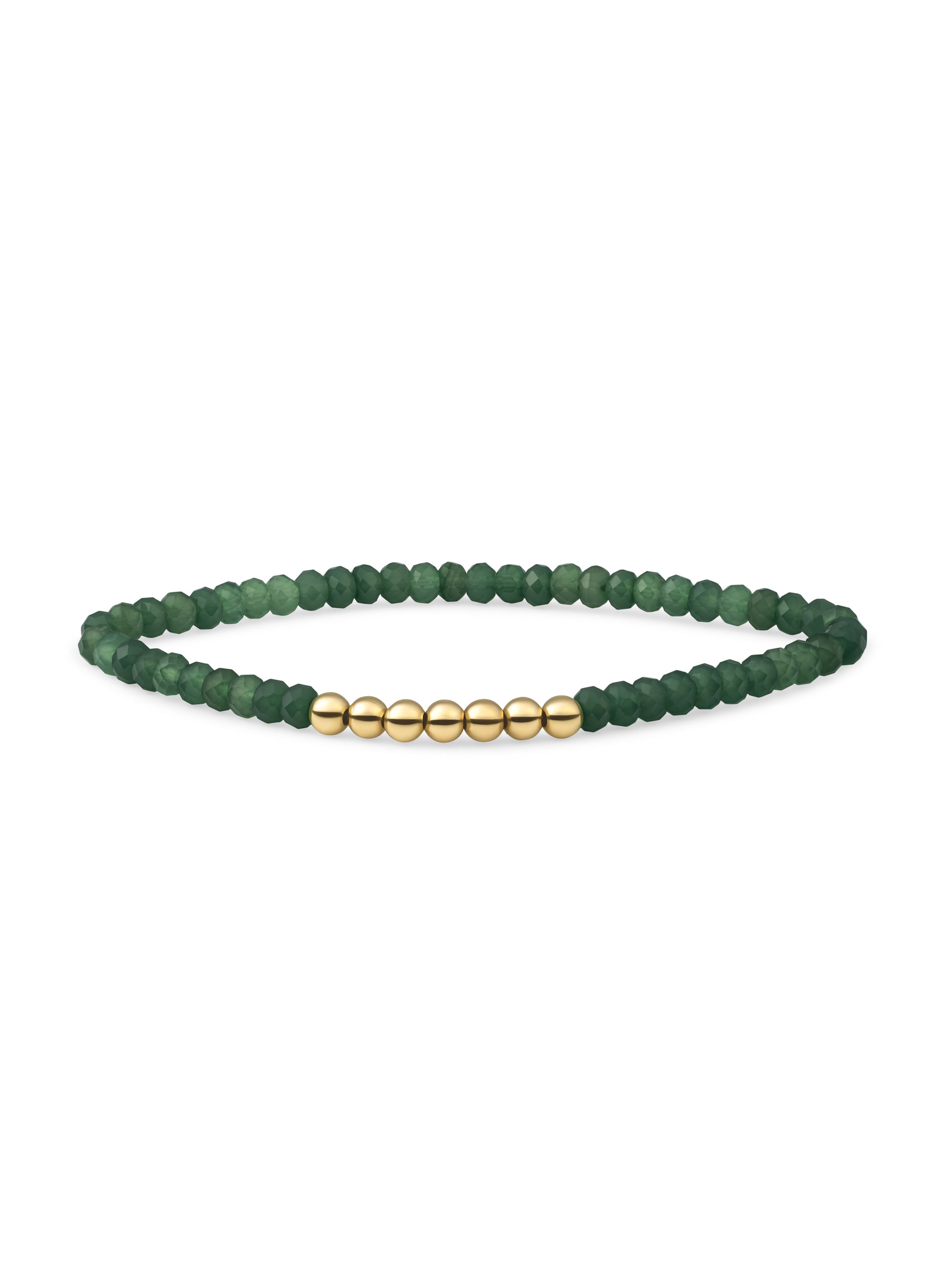 Reverse Universe Armband Green Onyx - Gold Plated