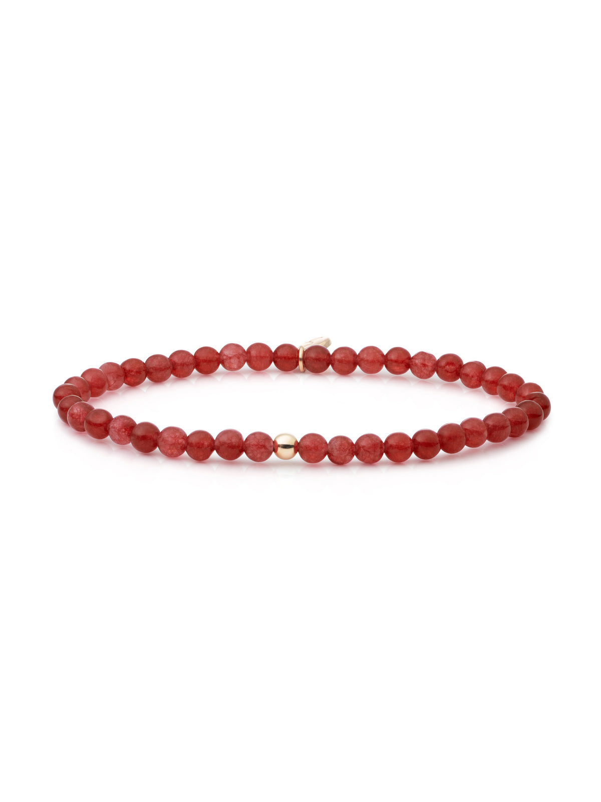 Saturn Armband Small Red Coral - Gold Plated