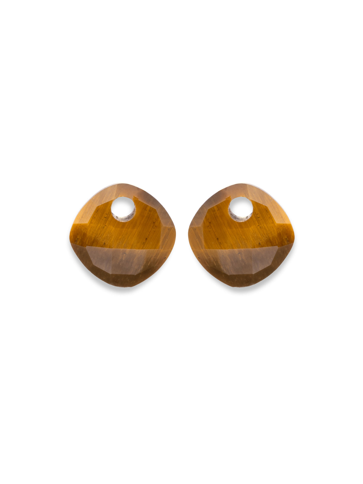 Oorbel Edelstenen Cushion Cut Tiger Eye - Oorbel Edelstenen Cushion Cut Tiger Eye