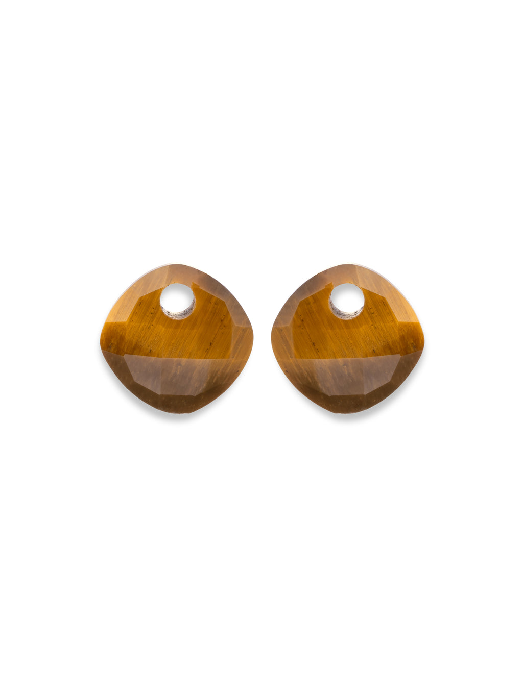 Oorbel Edelstenen Cushion Cut Tiger Eye - Oorbel Edelstenen Cushion Cut Tiger Eye