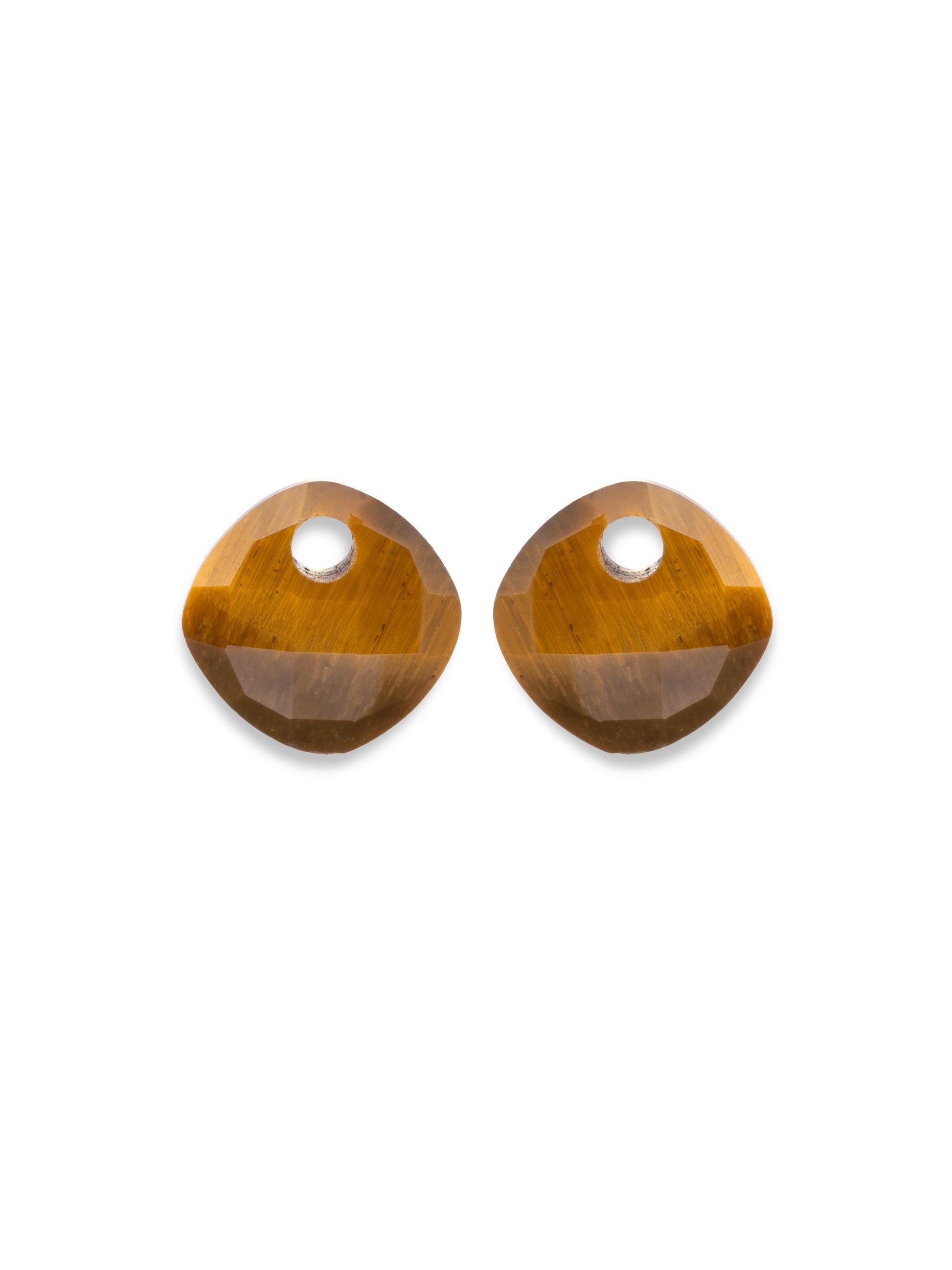 Oorbel Edelstenen Cushion Cut Tiger Eye - Oorbel Edelstenen Cushion Cut Tiger Eye