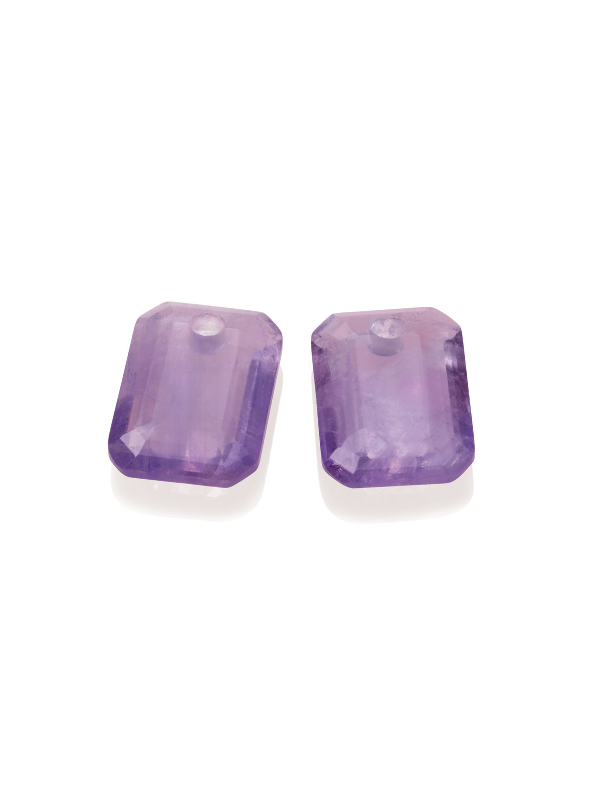 Oorbel Edelstenen Baguette Amethyst - Oorbel Edelstenen Baguette Amethyst