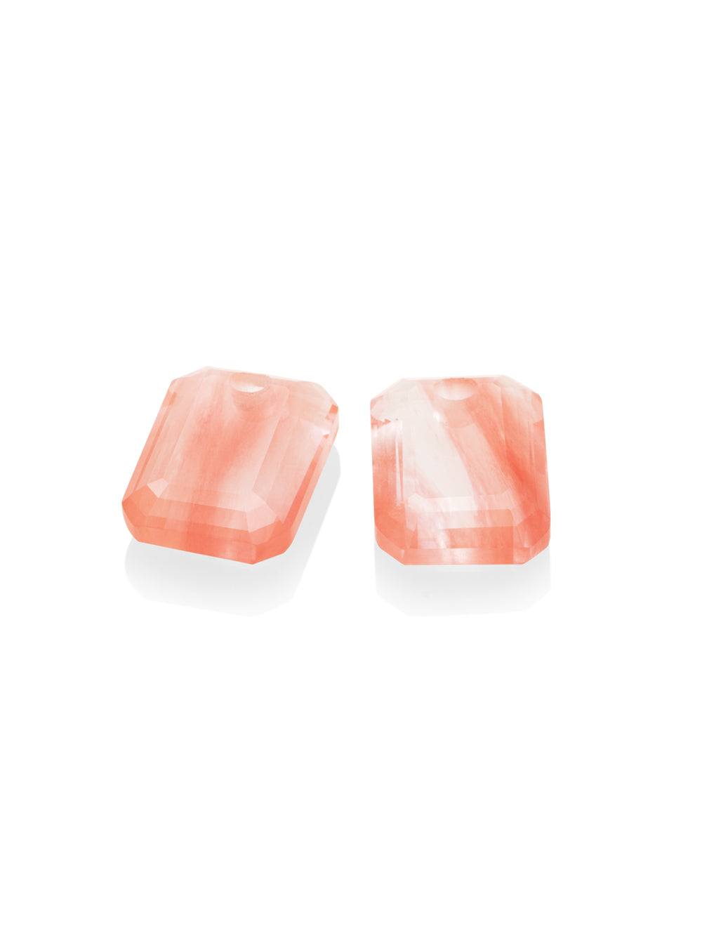 Oorbel Edelstenen Baguette Cherry Quartz - Oorbel Edelstenen Baguette Cherry Quartz