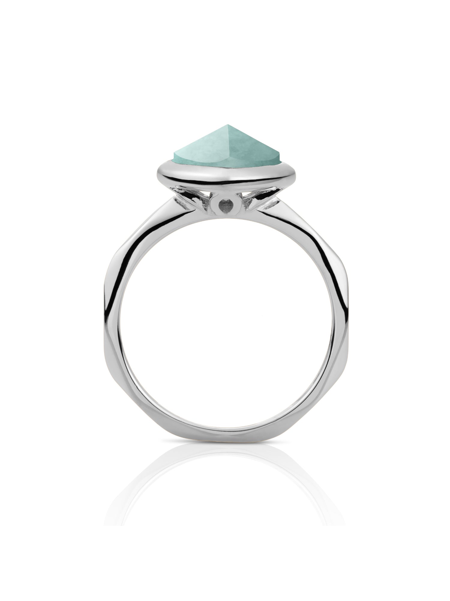 Edge Ring Amazonite Zilver