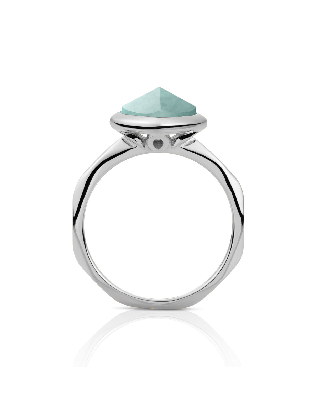 Edge Ring Amazonite Zilver