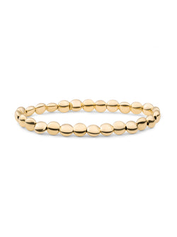 Flat Beads Armband - Gold Plated