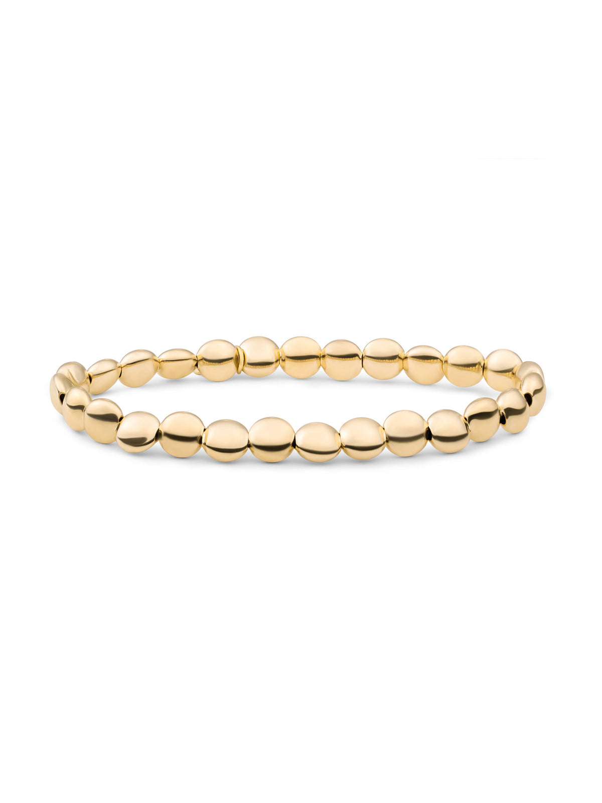 Flat Beads Armband - Gold Plated
