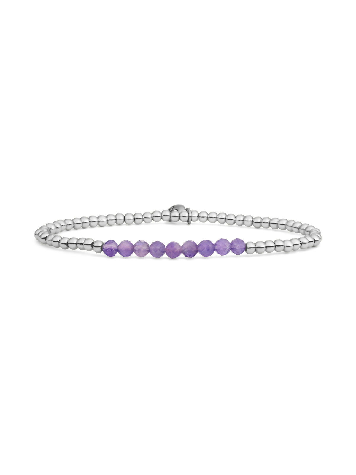 Universe Armband Amethyst - Rhodium Plated