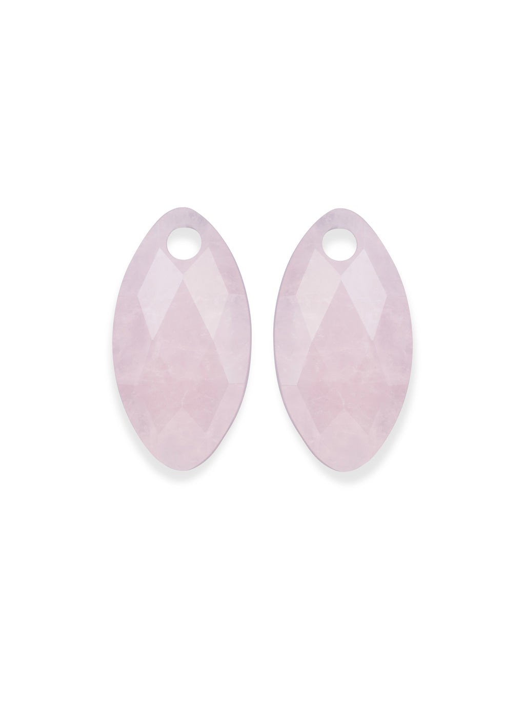 Oorbel Edelstenen Leaf Rose Quartz - Oorbel Edelstenen Leaf Rose Quartz