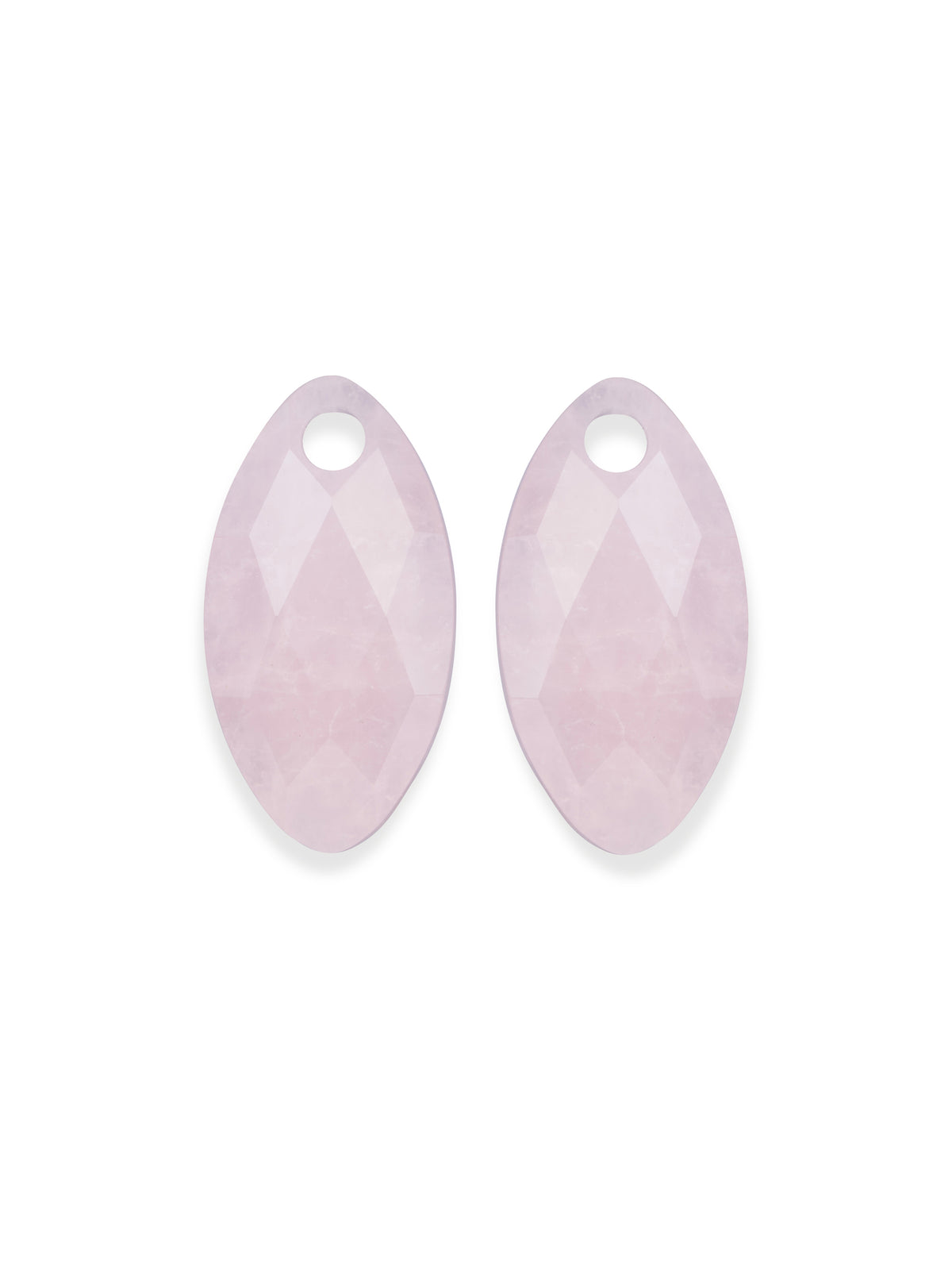 Oorbel Edelstenen Leaf Rose Quartz - Oorbel Edelstenen Leaf Rose Quartz