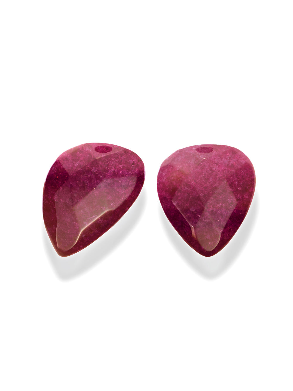 Oorbel Edelstenen Blossom Facet Fuchsia Jade - Oorbel Edelstenen Blossom Facet Fuchsia Jade