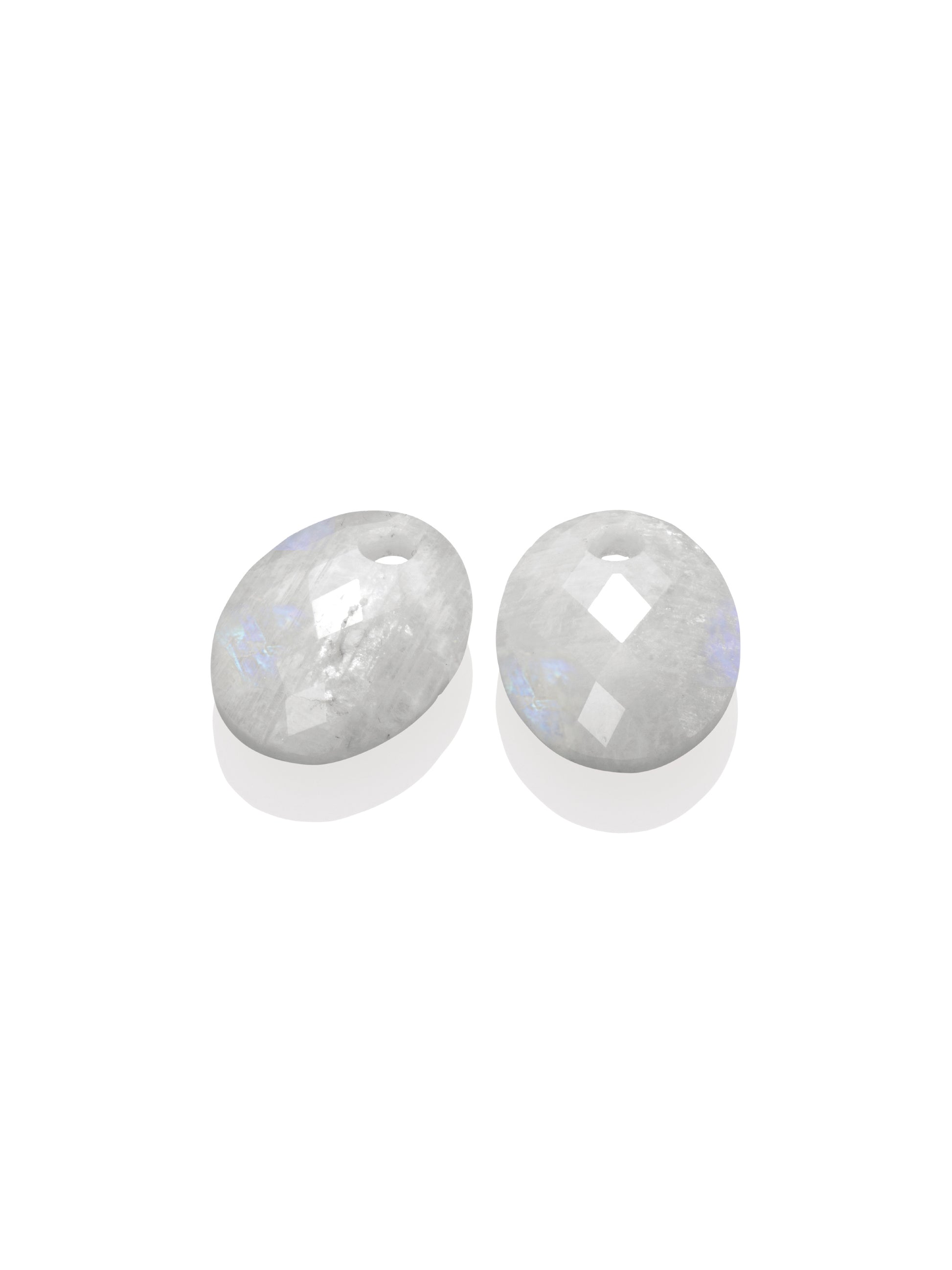 Oorbel Edelstenen Medium Oval Moonstone - Oorbel Edelstenen Medium Oval Moonstone