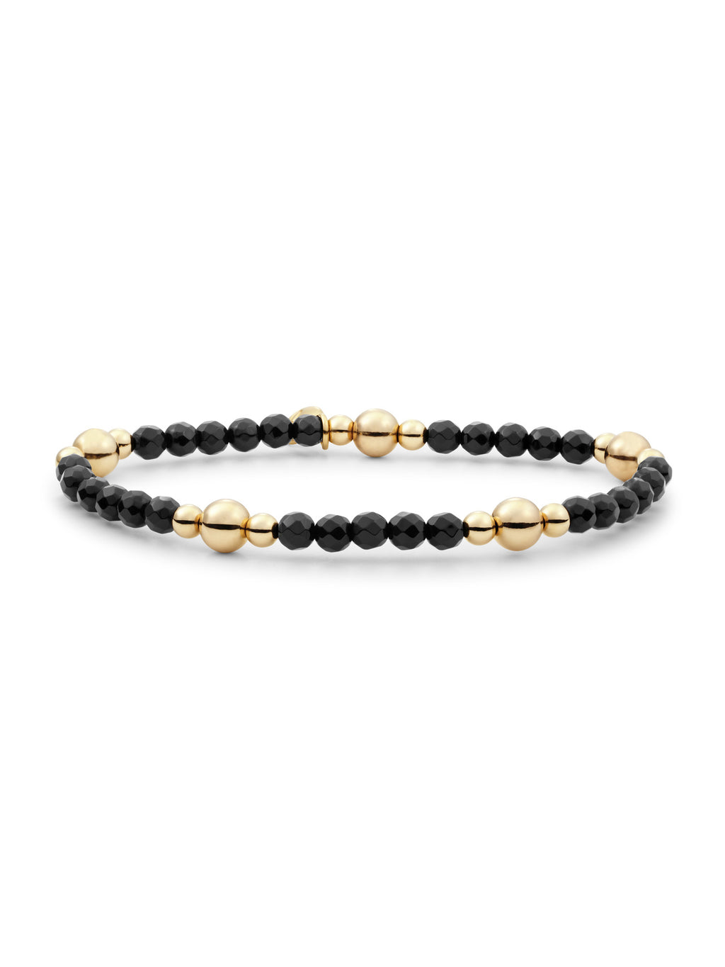 Bold Mix Armband Onyx - Gold Plated