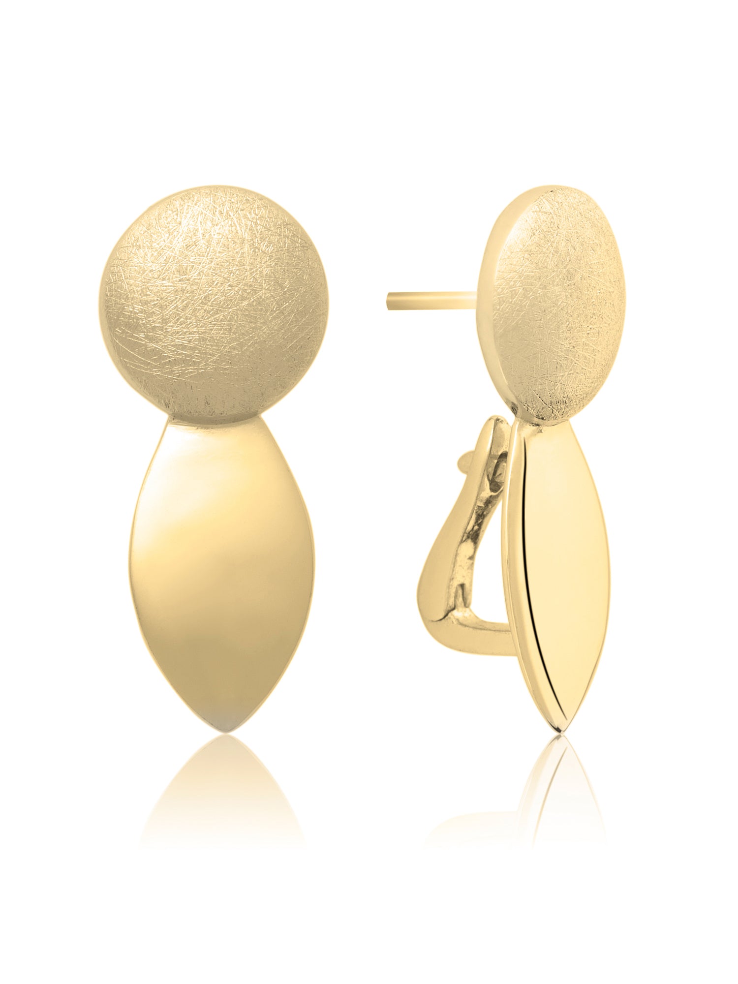 Core Push Back Oorbellen - Gold Plated