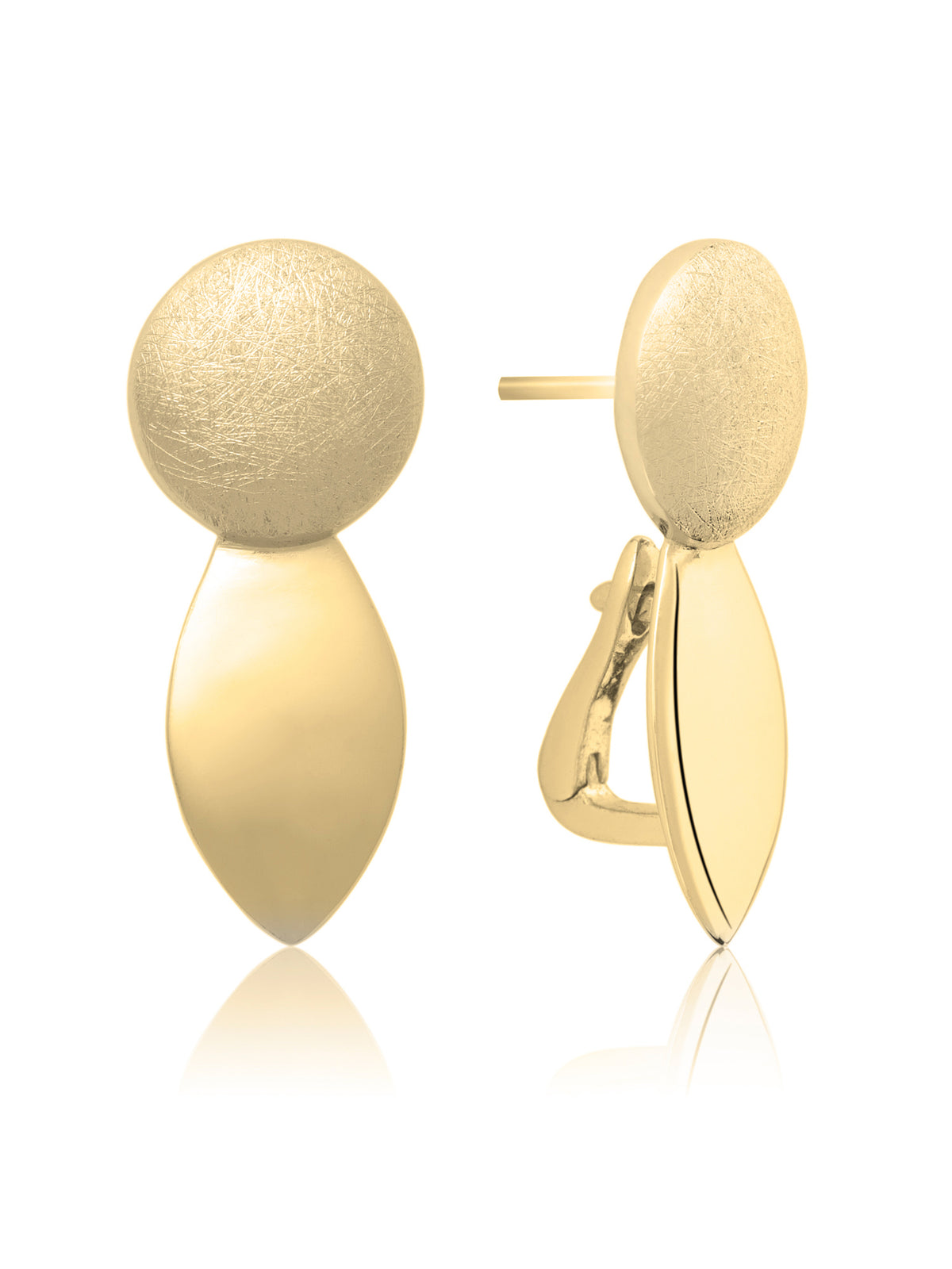 Core Push Back Oorbellen - Gold Plated