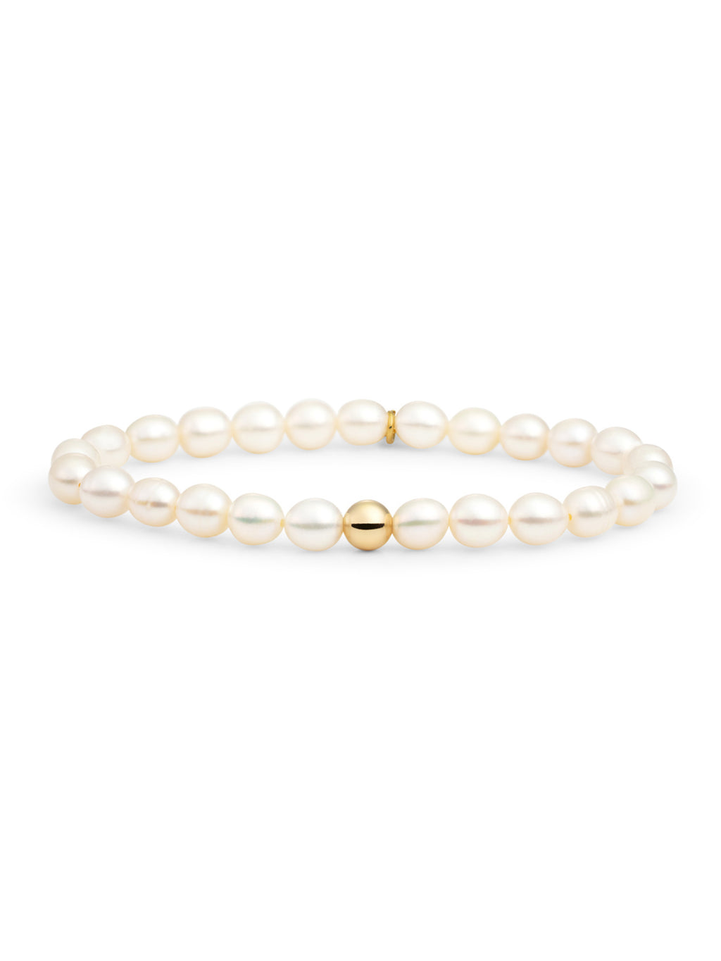Saturn Armband Large Pearl - Gold Plated