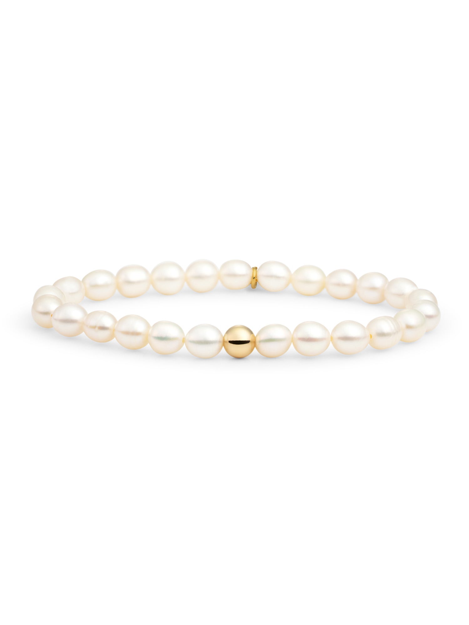 Saturn Armband Large Pearl - Gold Plated