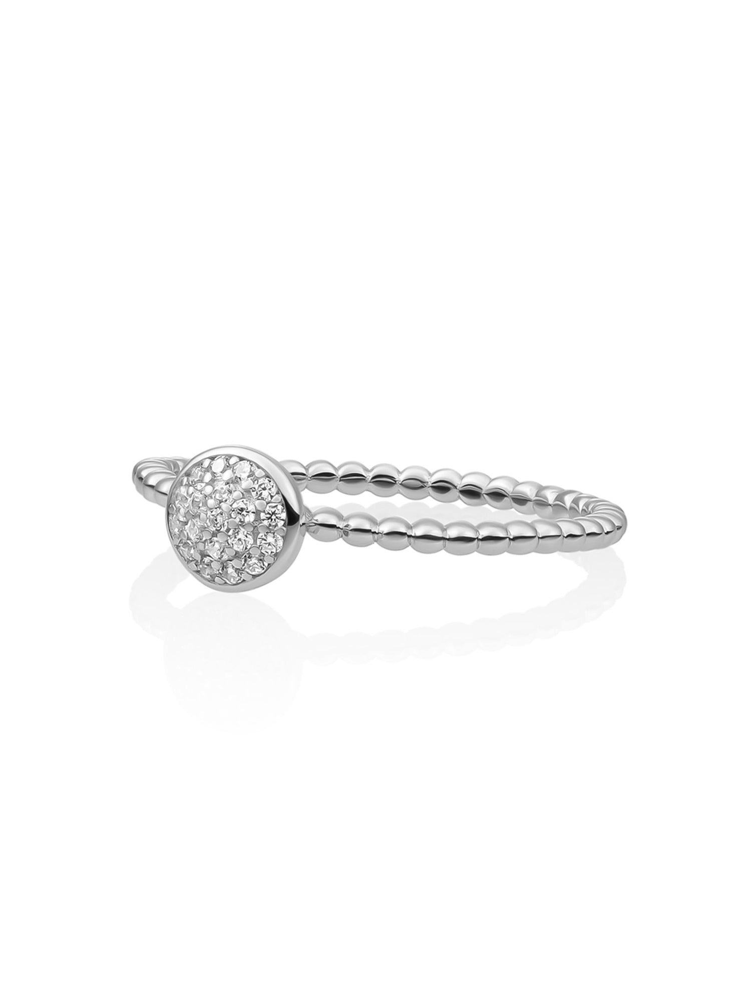 Disc Galaxy Ring Zirconia Zilver - 50